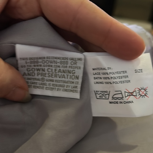 NWOT formal dress grey with mauve hue - Picture 4 of 4